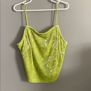 Wild fable green velvet tank top